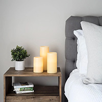 Real Wax Chapel Flameless Pillar Candles