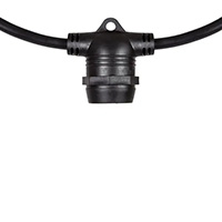 E17 -Light Patio Stringer, Black Wire