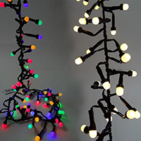 Multifunction 8mm Jumbo LED Cluster Lights, Green Wire