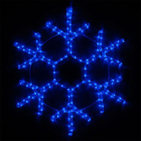 45CM LED Rope Light Snowflake, Blue LED