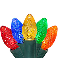 Screw in C7 LED String Lights, Green Wire