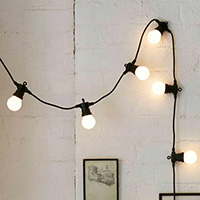 LED G50 Patio String Lights, Black Wire